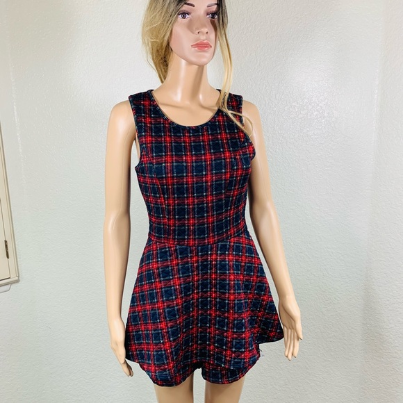 Just Me Pants - Just Me Gingham Romper with Mini Skirt